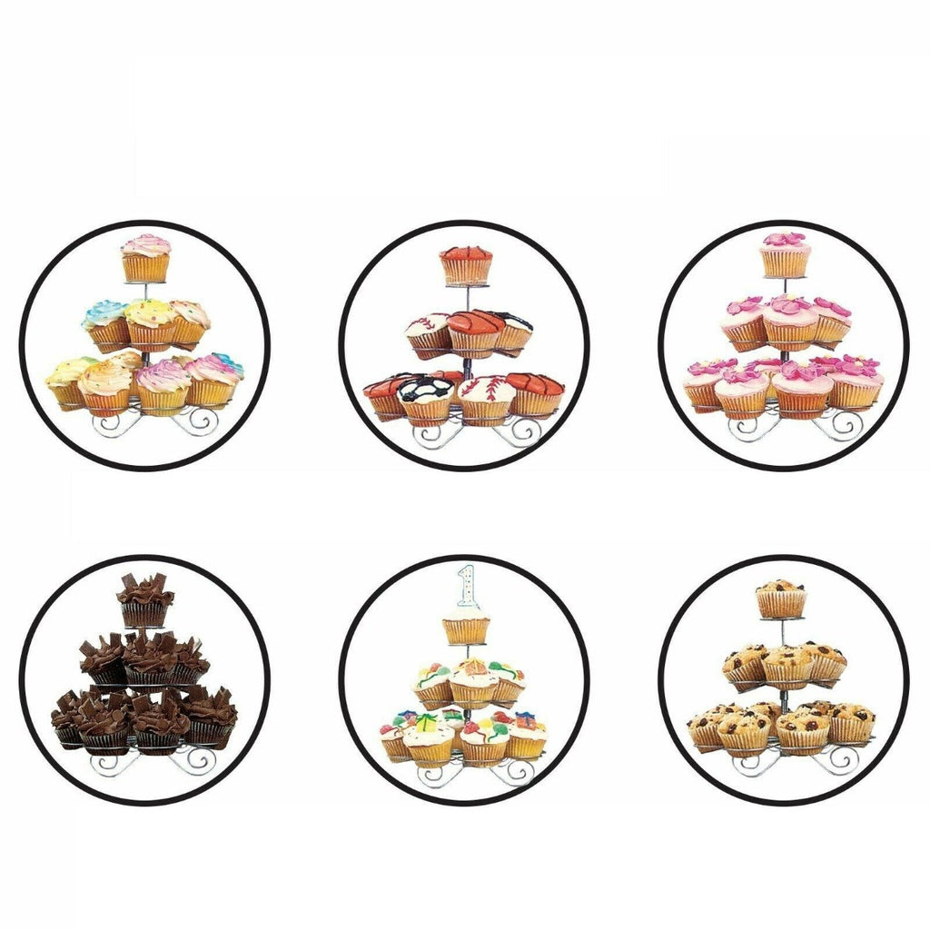 3-Tier Metal Tree Cupcake Stand with 13 Muffin Holder
