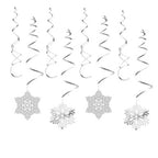 30pc Christmas Hanging Foil Snowflake Decoration