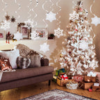 30pc Christmas Hanging Foil Snowflake Decoration
