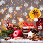 30pc Christmas Hanging Foil Snowflake Decoration