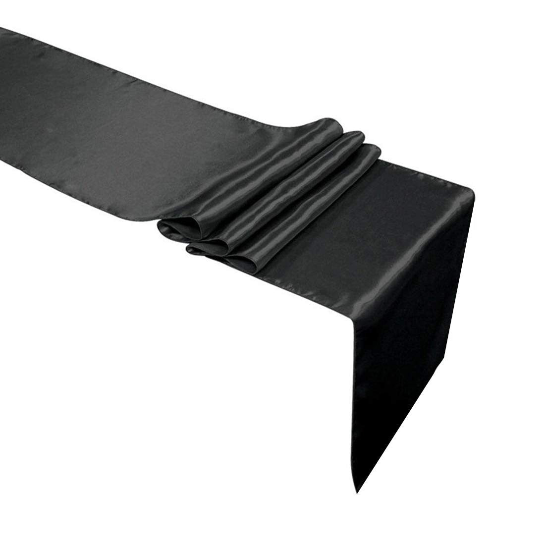 11" x 108" Satin Table Runner - Black