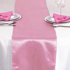 11" x 108" Satin Table Runner - Baby Pink