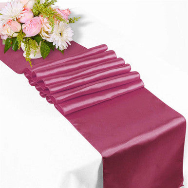 11" x 108" Satin Table Runner - Burgundy