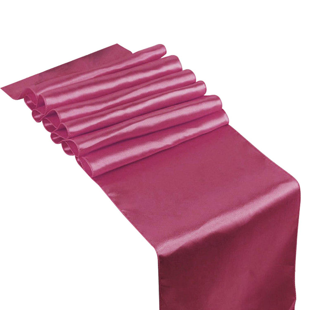 11" x 108" Satin Table Runner - Burgundy