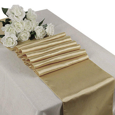 11" x 108" Satin Table Runner - Champagne