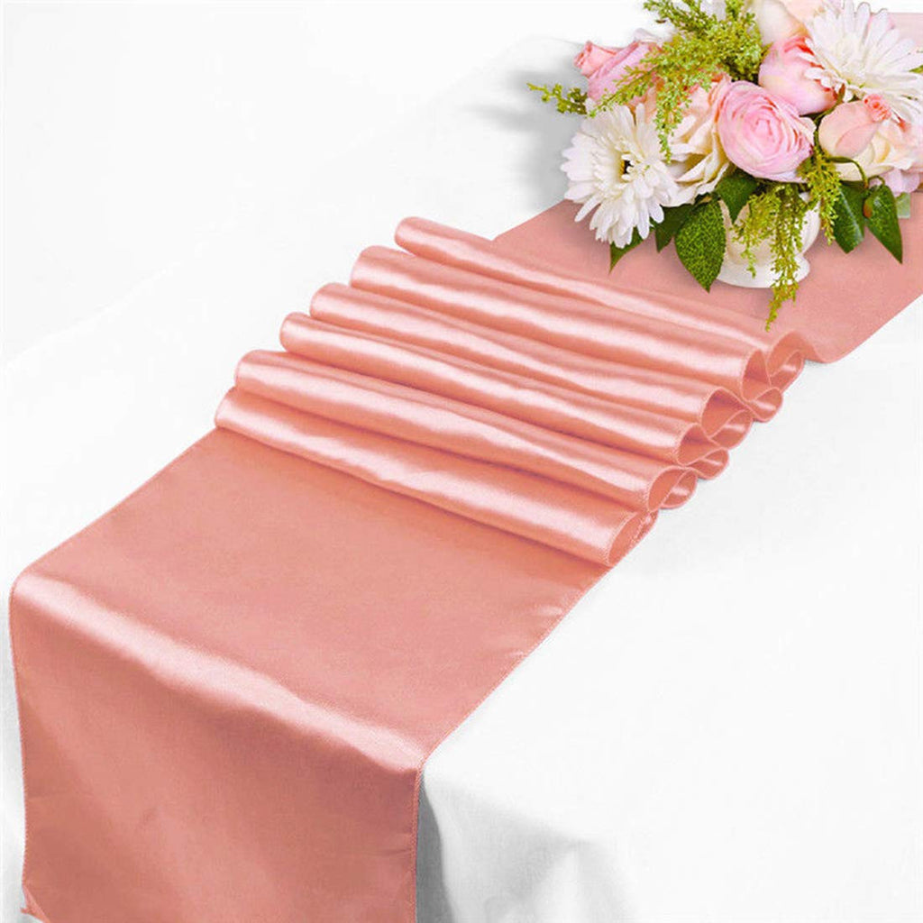 11" x 108" Satin Table Runner - Coral