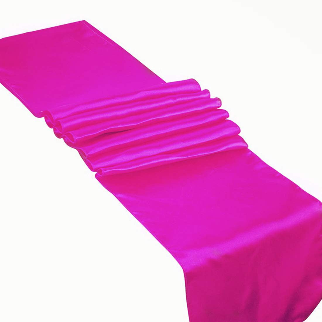 11" x 108" Satin Table Runner - Fuchsia Pink