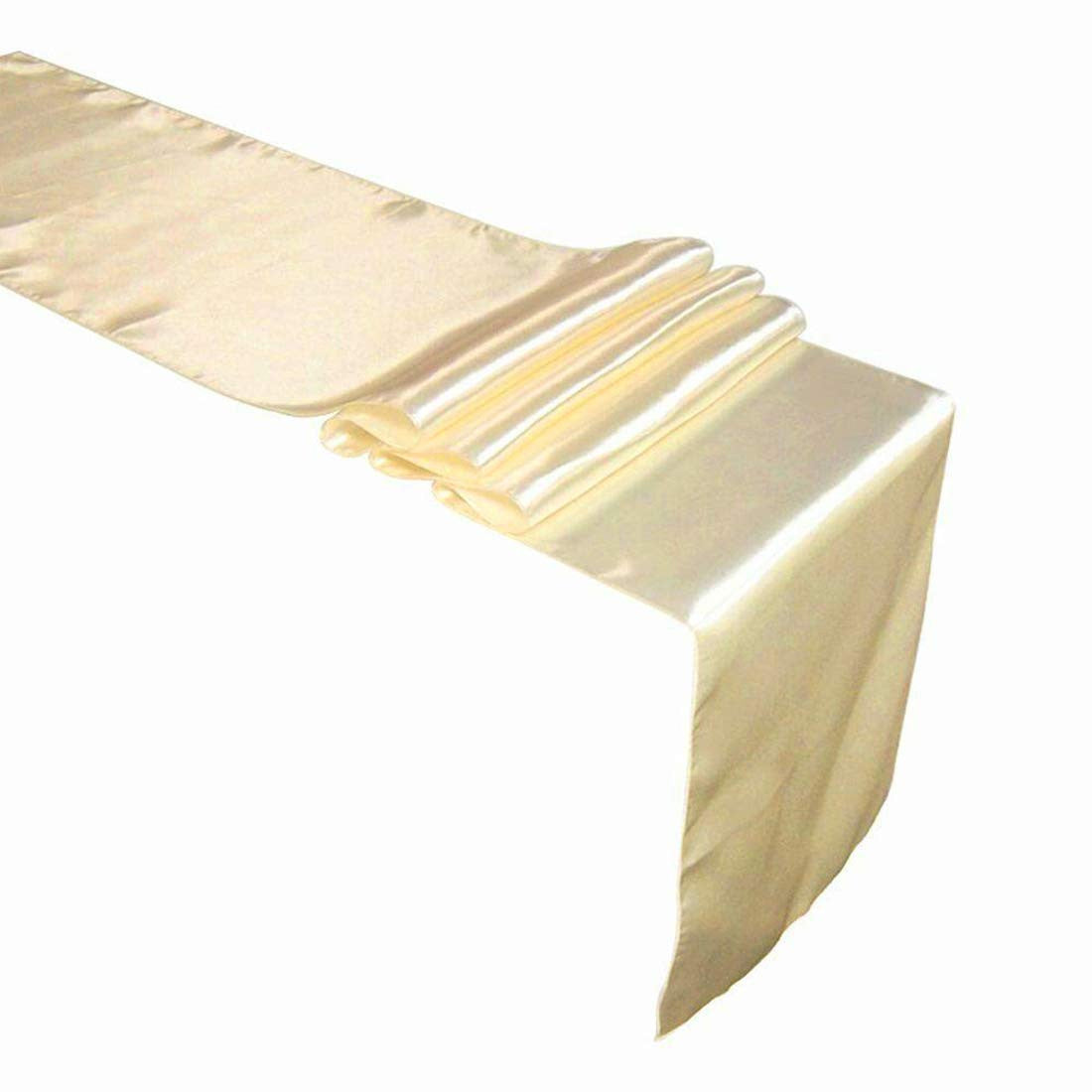 11" x 108" Satin Table Runner - Ivory