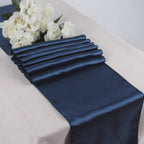 11" x 108" Satin Table Runner - Navy