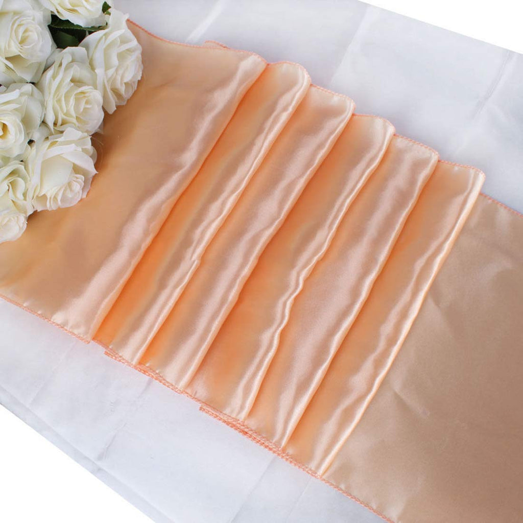 11" x 108" Satin Table Runner - Peach