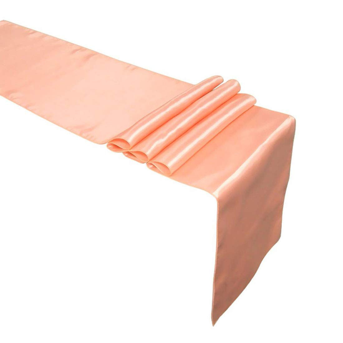 11" x 108" Satin Table Runner - Peach