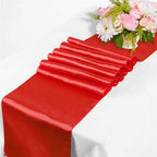 11" x 108" Satin Table Runner - Red