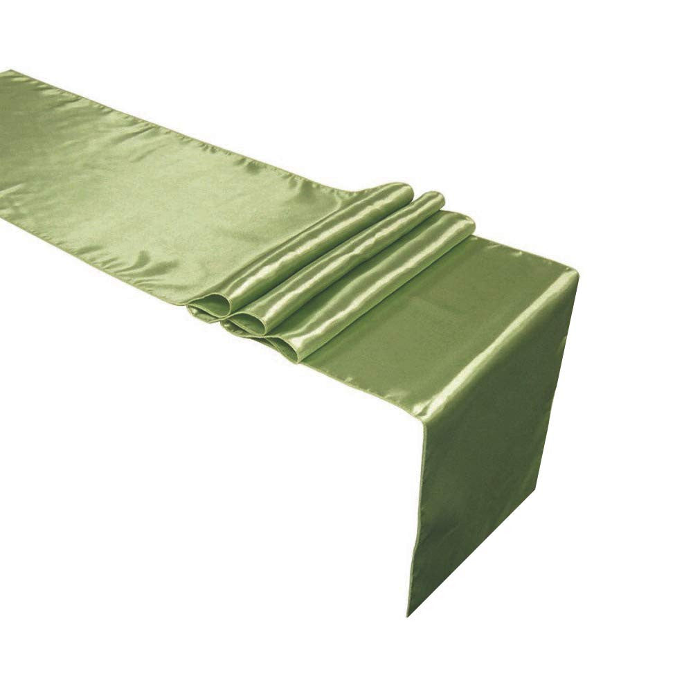11" x 108" Satin Table Runner - Sage Green