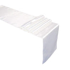 11" x 108" Satin Table Runner - White