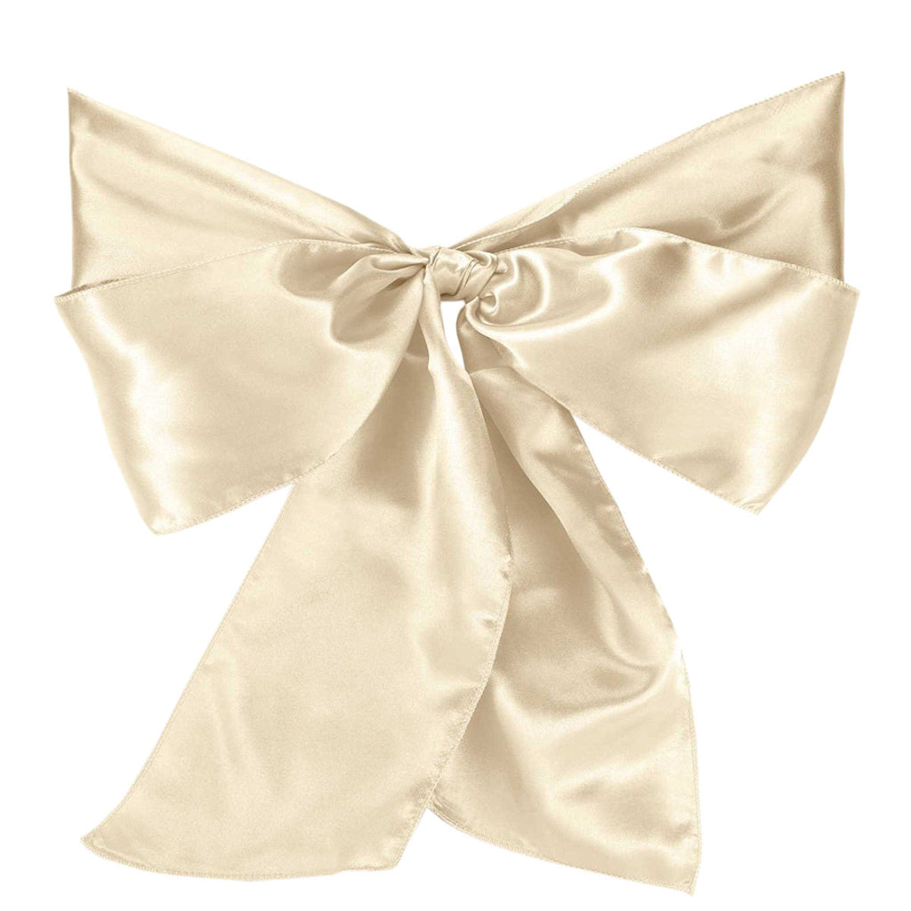 Premium Satin Chair Sash - Ivory - 18cm x 274cm