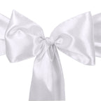Premium Satin Chair Sash - Silver -18cm x 274cm