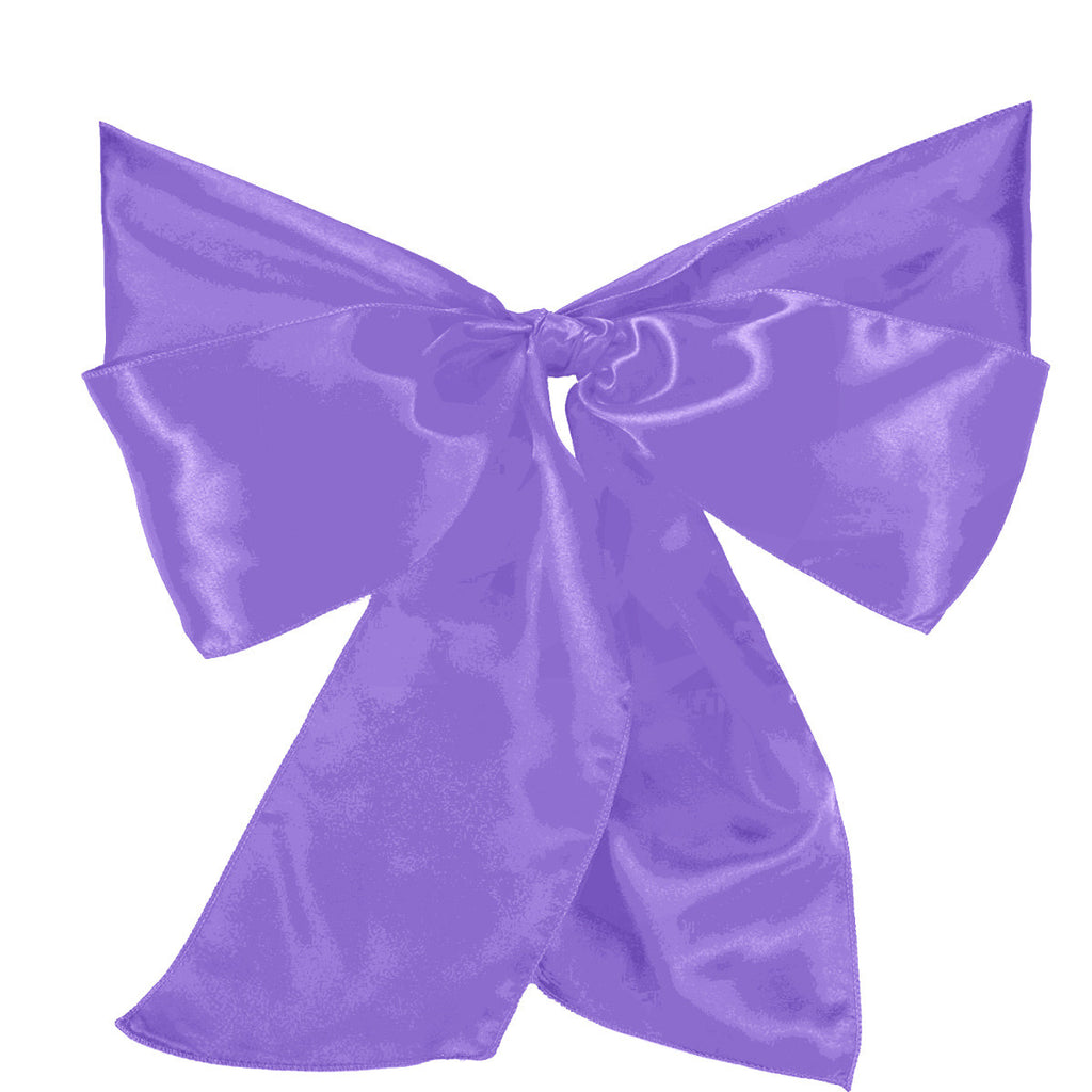 Premium Satin Chair Sash - Lavender - 18cm x 274cm