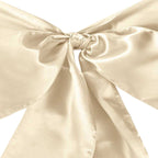 Premium Satin Chair Sash - Ivory - 18cm x 274cm