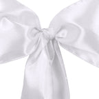 Premium Satin Chair Sash - Silver -18cm x 274cm