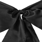 18cm x 274cm Premium Satin Chair Sash - Black
