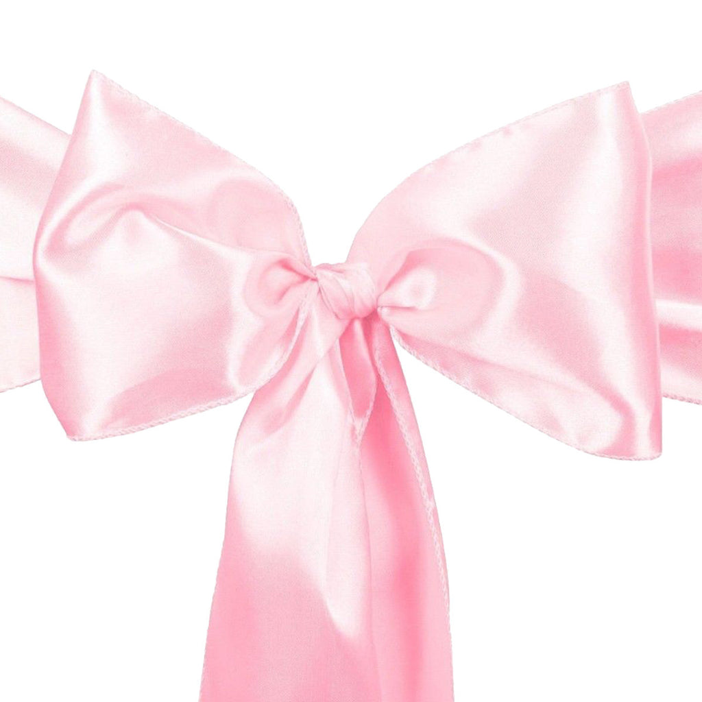 Premium Satin Chair Sash - Baby Pink - 18cm x 274cm