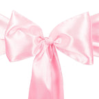 Premium Satin Chair Sash - Baby Pink - 18cm x 274cm