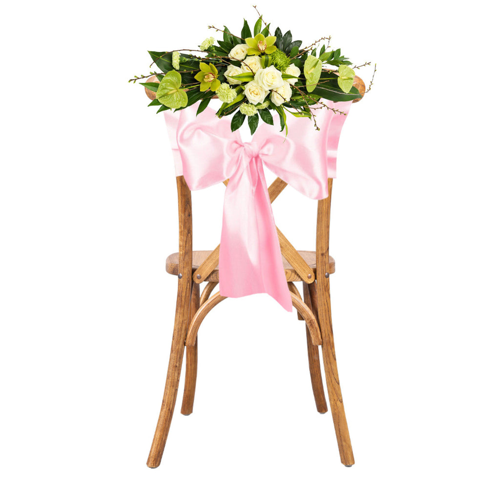 Premium Satin Chair Sash - Baby Pink - 18cm x 274cm