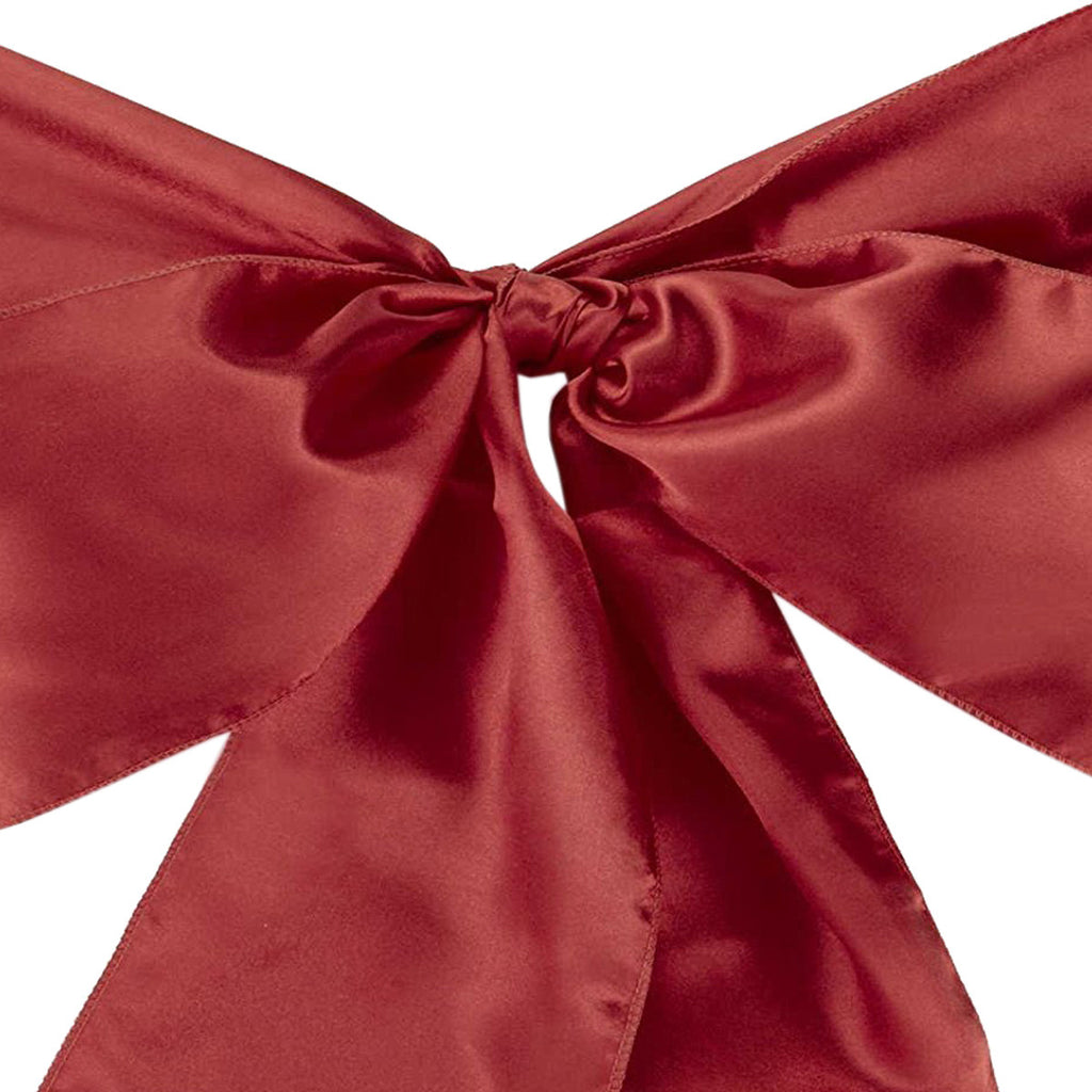 Premium Satin Chair Sash - Burgundy - 18cm x 274cm