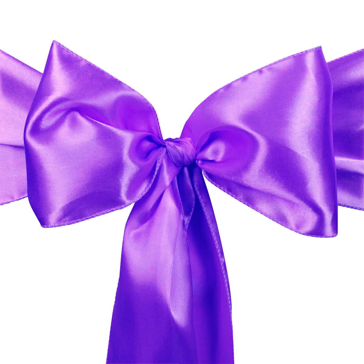 Premium Satin Chair Sash - Cadbury Purple - 18cm x 274cm