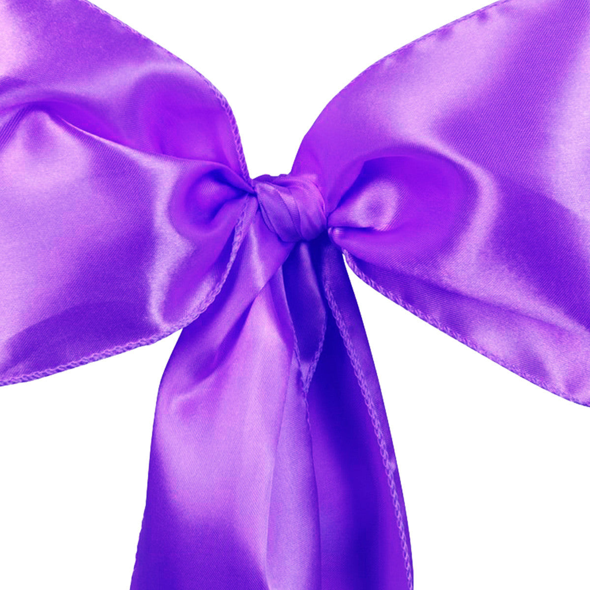 Premium Satin Chair Sash - Cadbury Purple - 18cm x 274cm