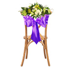 Premium Satin Chair Sash - Cadbury Purple - 18cm x 274cm