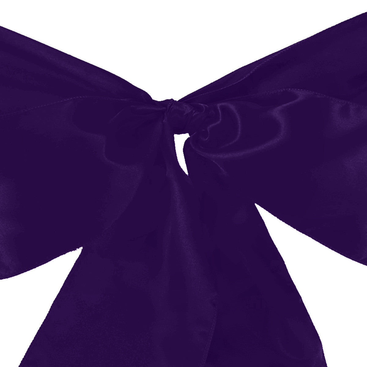 Premium Satin Chair Sash - Dark Purple - 18cm x 274cm