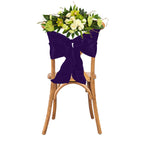 Premium Satin Chair Sash - Dark Purple - 18cm x 274cm