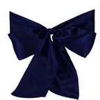 Premium Satin Chair Sash - Navy Blue - 18cm x 274cm