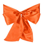 18cm x 274cm Premium Satin Chair Sash - Orange