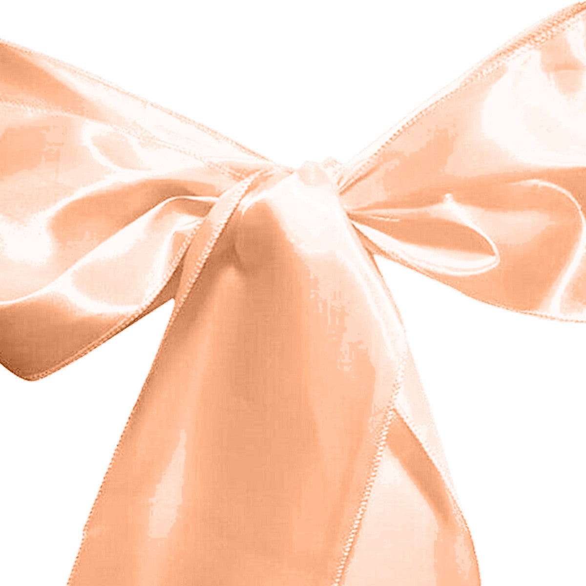 Premium Satin Chair Sash - Peach - 18cm x 274cm