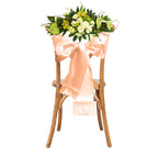 Premium Satin Chair Sash - Peach - 18cm x 274cm