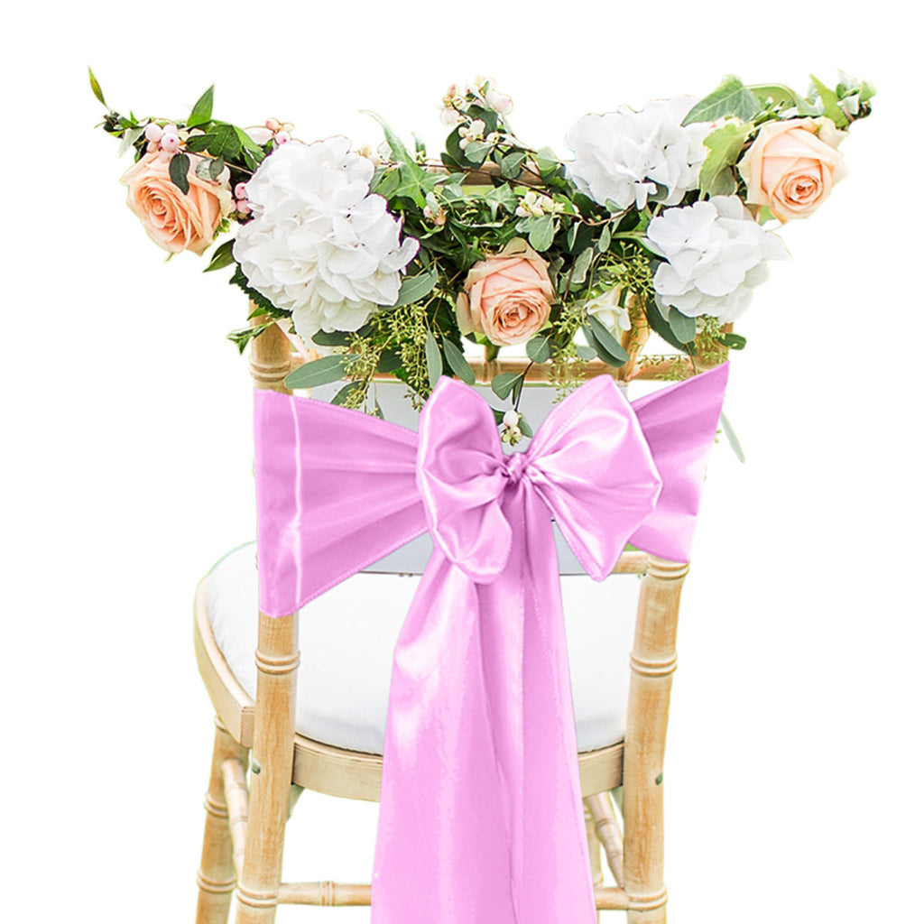 Premium Satin Chair Sash - Pale Pink - 18cm x 274cm