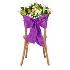 Premium Satin Chair Sash - Purple - 18cm x 274cm