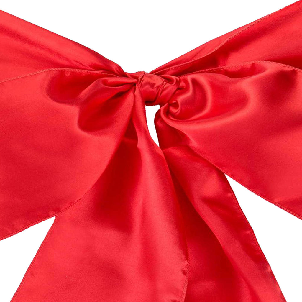 Premium Satin Chair Sash - Red - 18cm x 274cm