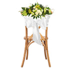 Premium Satin Chair Sash - White - 18cm x 274cm