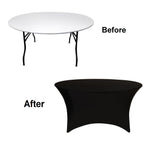 Round Spandex Tablecloth - Black