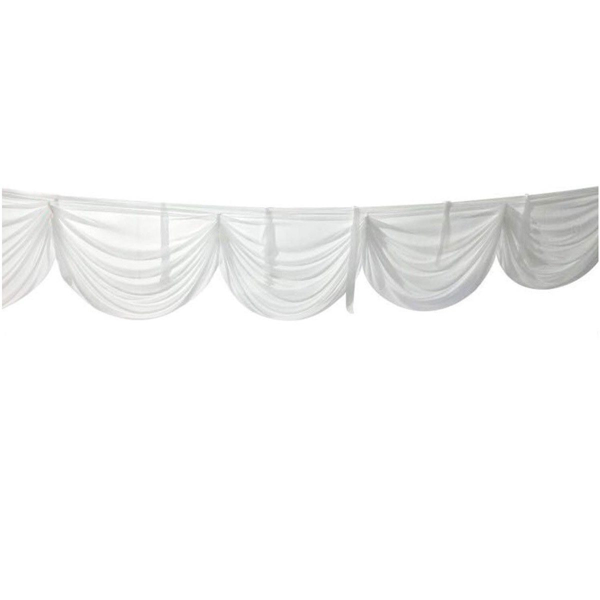 3m Ice Silk Detachable Swag for Photography Backdrop - White