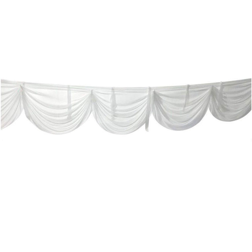 3m Ice Silk Detachable Swag for Photography Backdrop - White