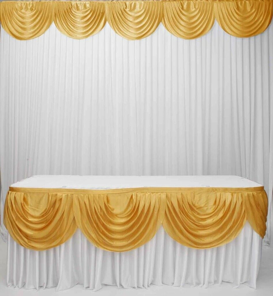 3m Ice Silk Detachable Swag for Photography Backdrop - Gold
