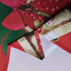 60" x 84" Rectangle Christmas Jingle Bells Print Polyester Wipe Clean Tablecloth