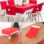 52" x 70" Rectangle Felt Tablecloth - Red with White Trim