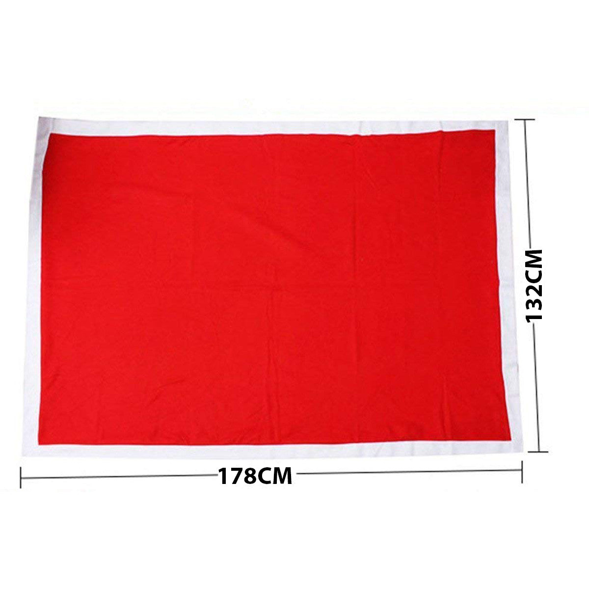 52" x 70" Rectangle Felt Tablecloth - Red with White Trim