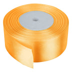 10m Double Sided Satin Ribbon - Tangerine Orange