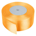 25m Double Sided Satin Ribbon - Tangerine Orange